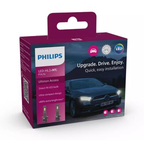 LED крушки за автомобил H1 Philips комплект