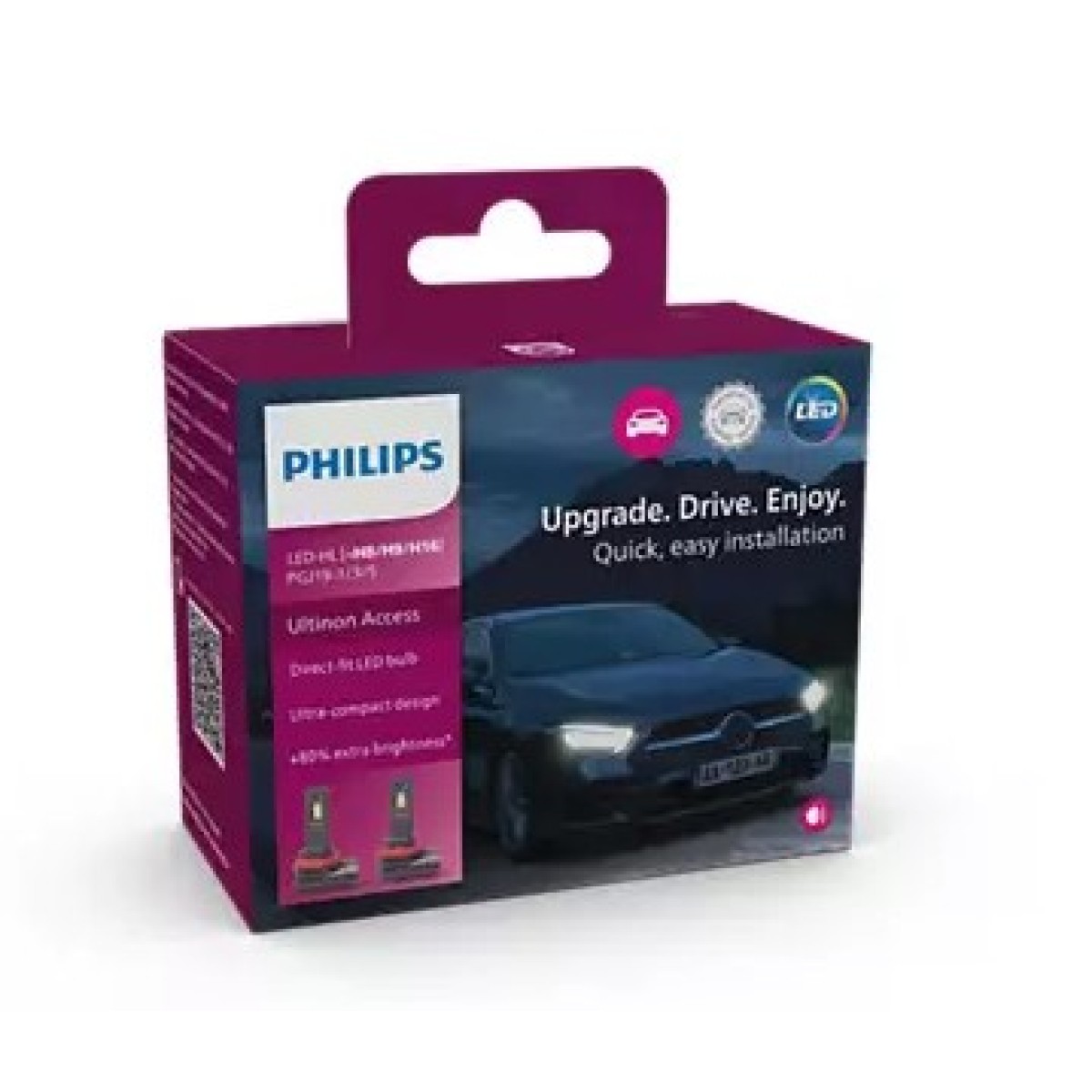 LED крушки за автомобил H8/H9/H16 Philips комплект