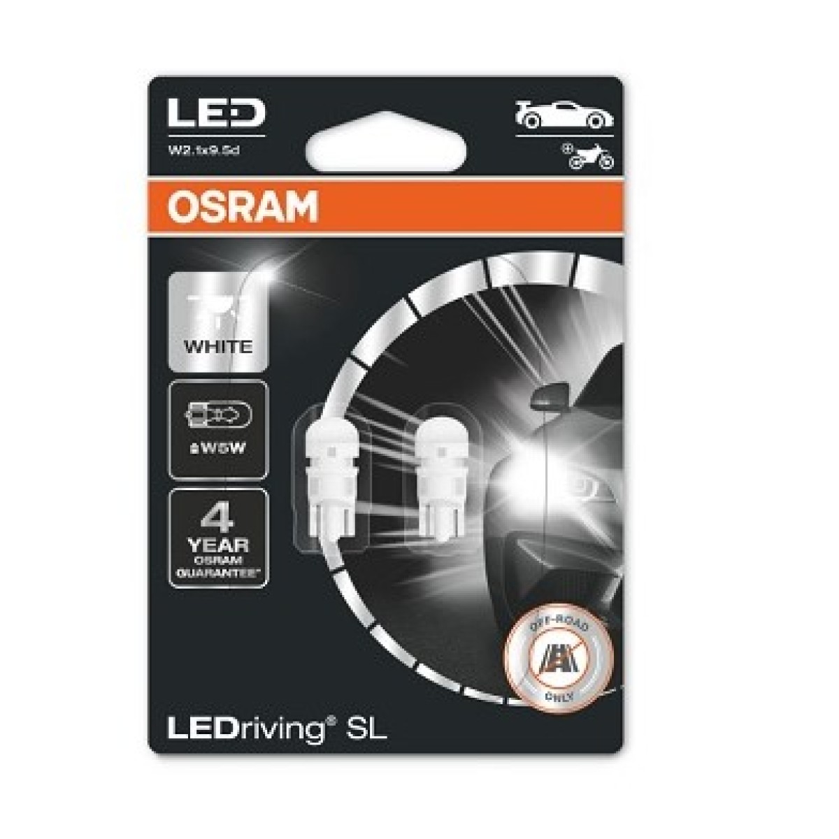 LED Крушка W5W Osram LEDriving SL 2825DWP-02B 12V 1W