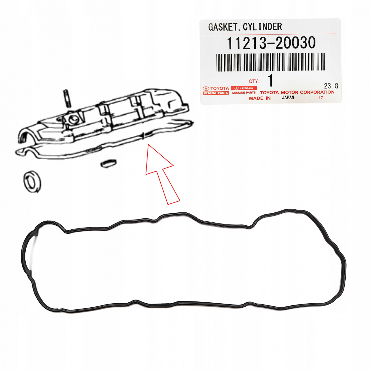 Гарнитура 1121320030 11213-20030 капак клапани Toyota Lexus