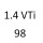 1.4 VTi 98 8FR EP3C 98 к.с. 2009-2015