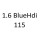 1.6 BlueHDi 115 BHX DV6FCU 115 к.с. 2016-