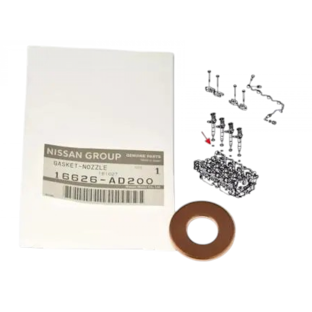 Дихтунг 16626AD200 16626-AD200 Nissan