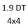 1.9 DT 4x4 XUD9TE 90 к.с. 1996-1998