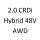 2.0 CRDi hybrid 48V All wheel Drive D4HA 185 к.с. 2018-2020