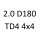 2.0 D180 TD4 4x4 204DTD 180 к.с. 2017-