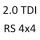 2.0 TDI RS 4x4 CUPA CUNA DJGA 184 к.с. 2013-2020