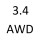 3.4 4WD J35Z2 275 к.с. 2012-