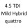 45 TDI Mild Hybrid quattro DDVF 211 к.с. 2018-