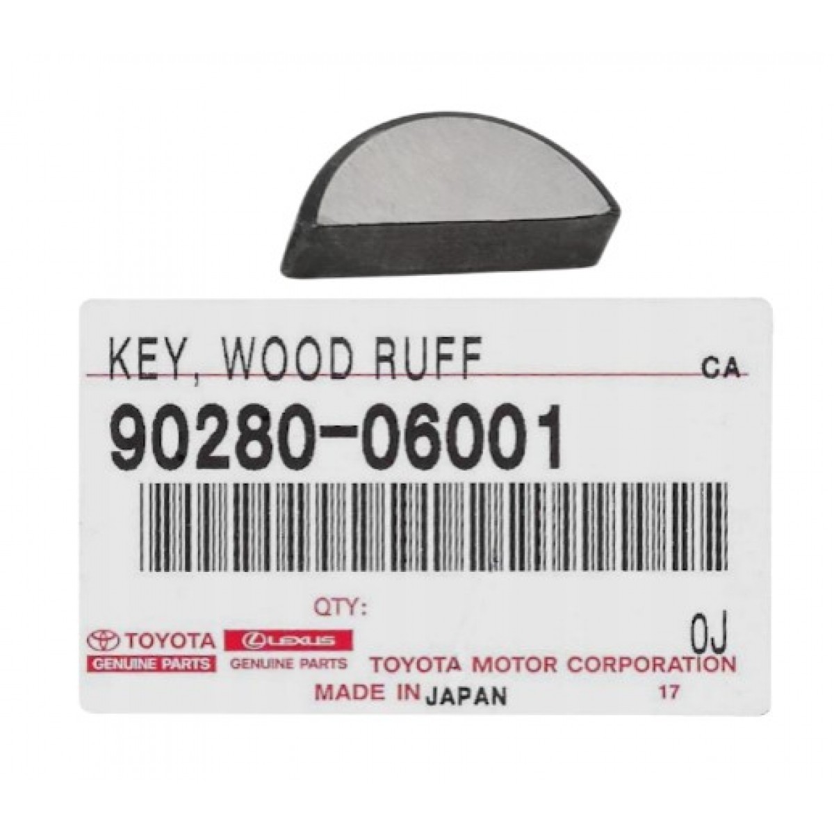 Шпонка колянов вал 9028006001 90280-06001 Toyota