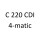 C 220 CDI 4 matic 204 284 OM 651 912 170 к.с. 2013-2014