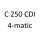 C 250 CDI 4 matic 204 282 OM 651 912 204 к.с. 2010-2014