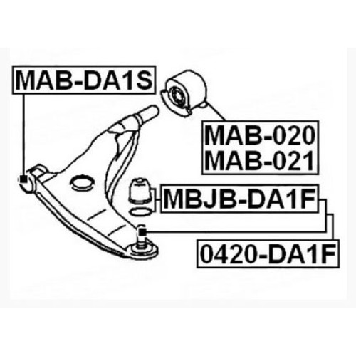 Преден тампон долен носач MAB-DA1S Mitsubishi Carisma Space Star