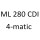 ML 280 CDI 4-matic 164.120 OM 642.940 190 к.с. 2005-2009