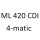 ML 420 CDI 4-matic 164.128 OM 629.912 306 к.с. 2006-2009