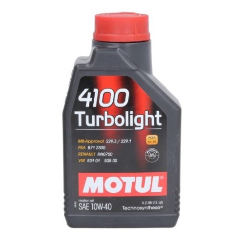 Двигателно масло Motul 4100 TURBOLIGHT 10W40 1L