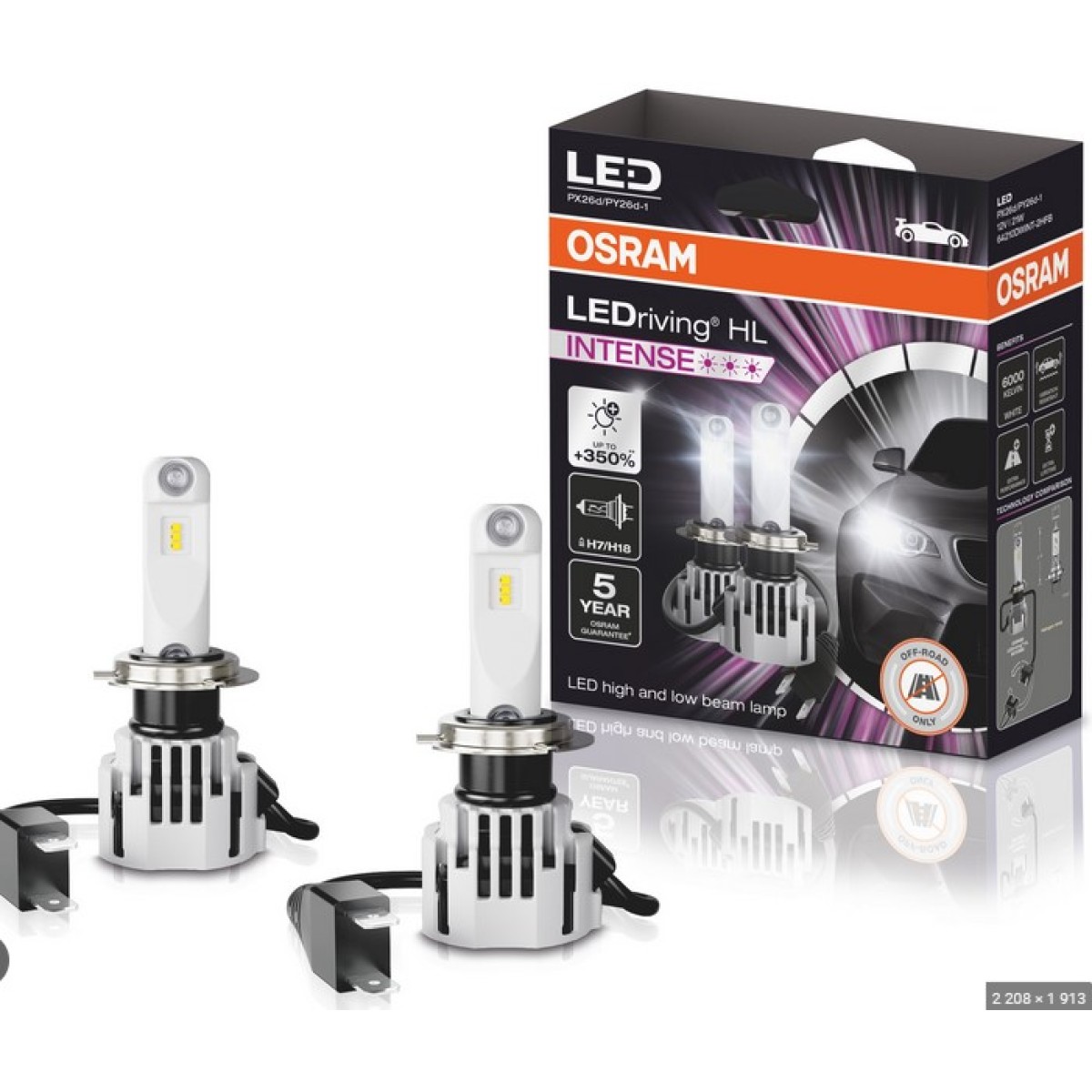 Крушки H7/H18 Osram LEDriving HL INTENSE 64210DWINT-2HFB