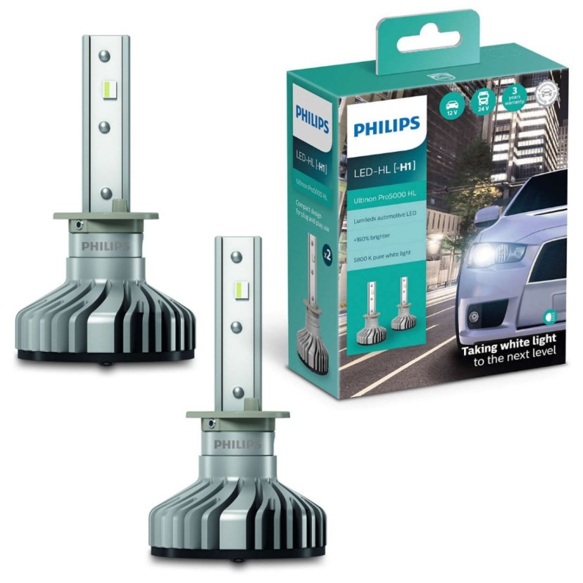 Крушка H1 Philips Ultinon Pro5000 HL 11258U50CWX2