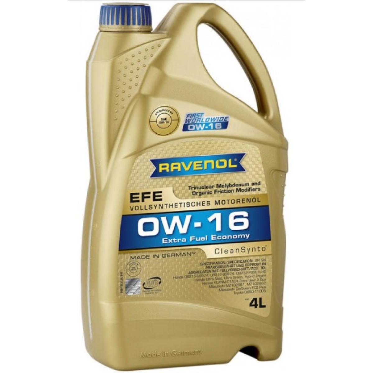 Двигателно масло Ravenol EXTRA FUEL ECONOMY EFE 0W16 4L