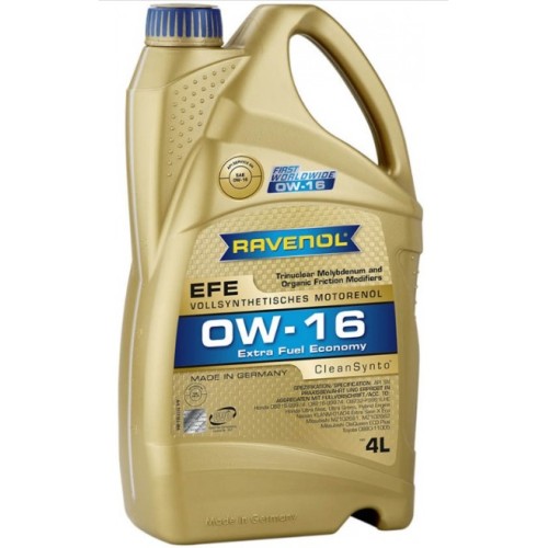 Двигателно масло Ravenol EXTRA FUEL ECONOMY EFE 0W16 4L